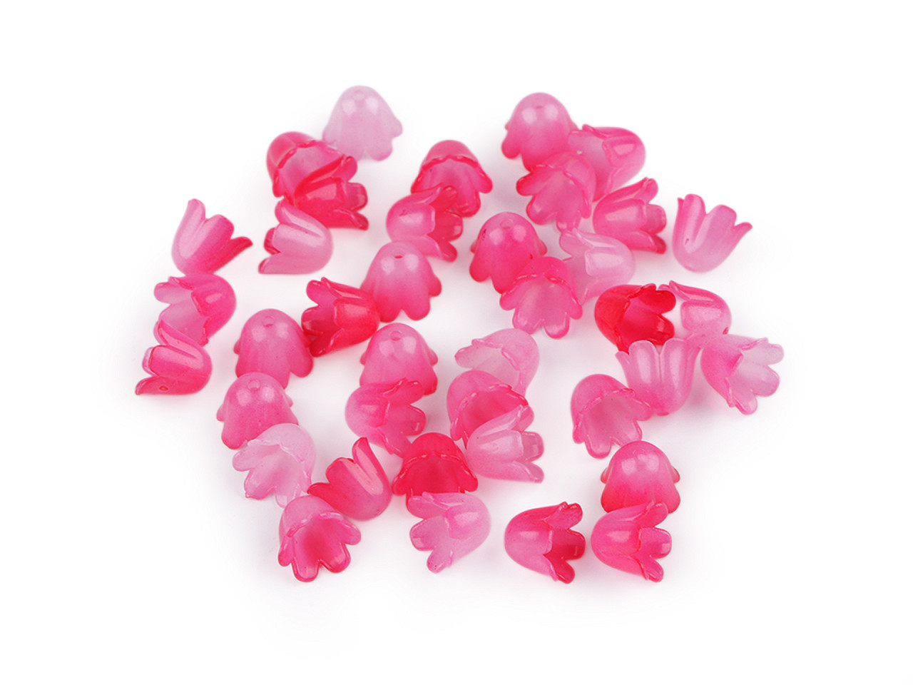 Mărgele din plastic clopoțel / fustă 9x11 mm - Roz zmeură (500 Grame)