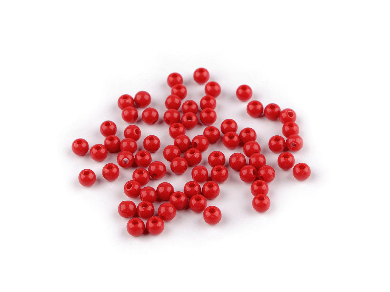 Mărgele de plastic ø6 mm - Roz (500 Grame)