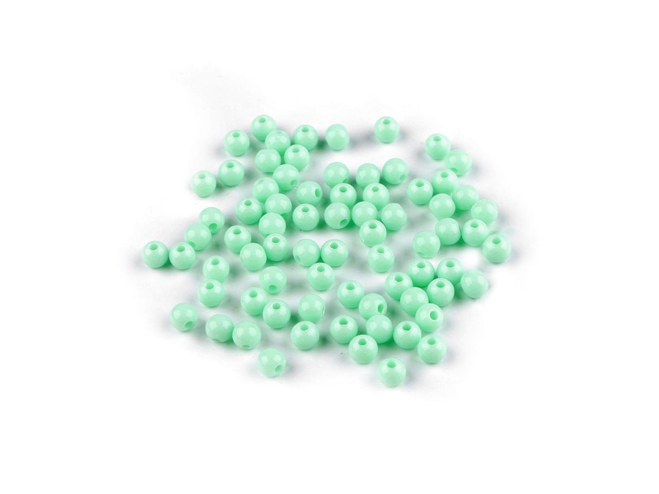 Mărgele de plastic ø6 mm - Roz (500 Grame)