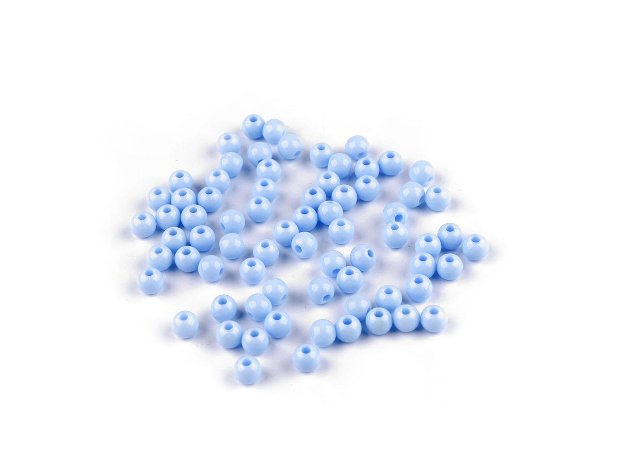 Mărgele de plastic ø6 mm - Roz (500 Grame)