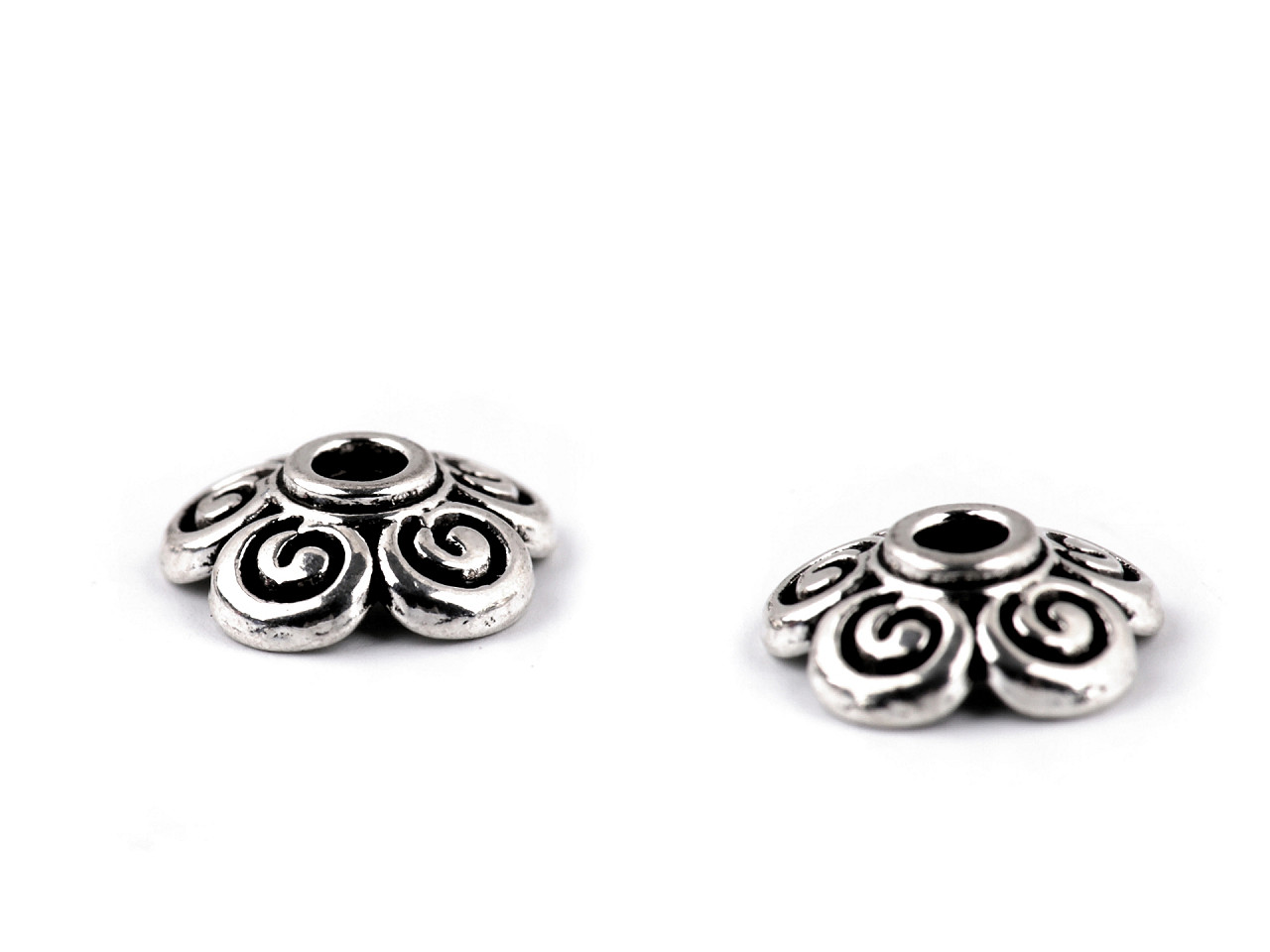 Capăcele decorative din metal ø8 mm - Platinum (10 Bucăți)