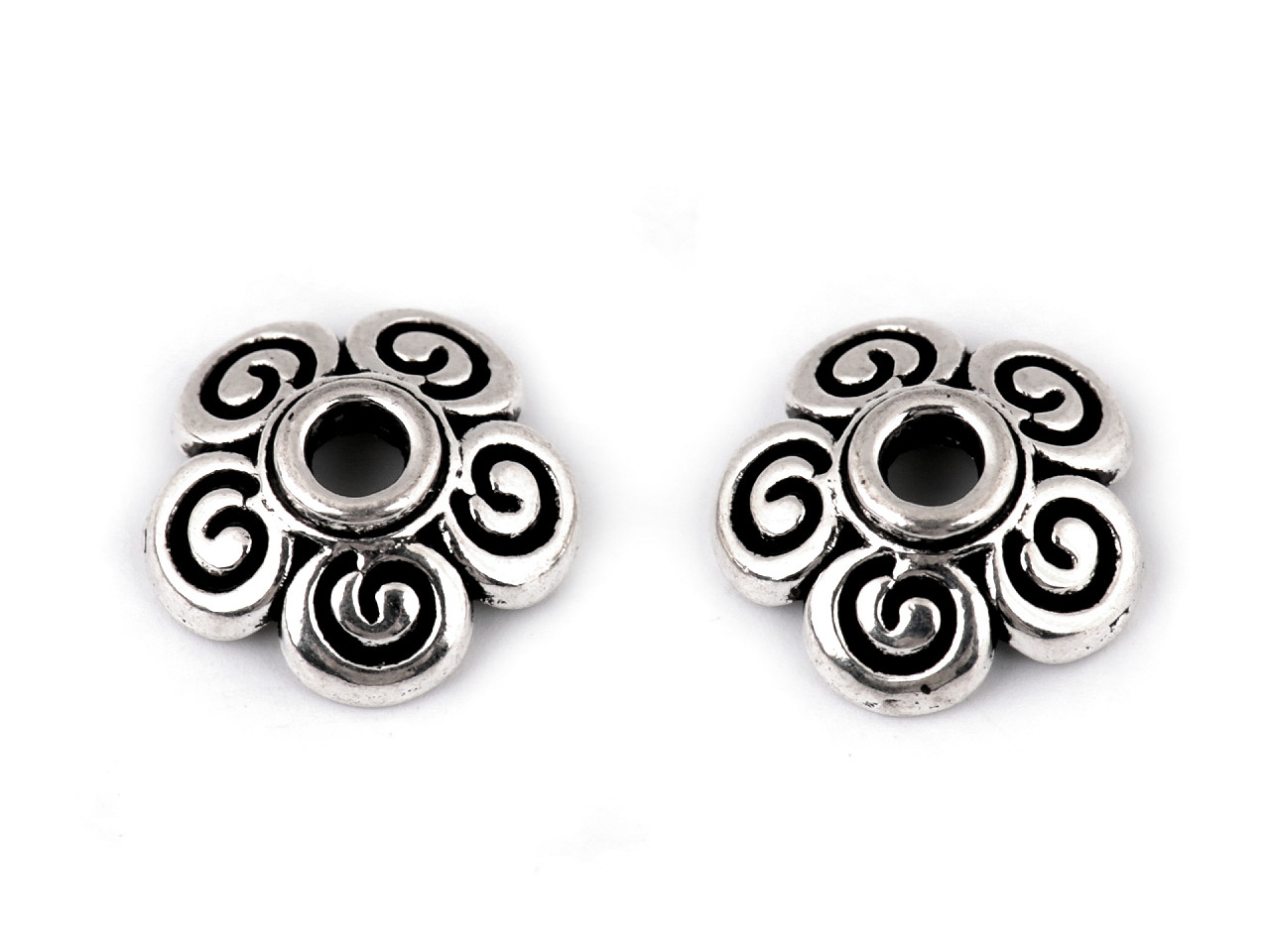 Capăcele decorative din metal ø8 mm - Platinum (10 Bucăți)