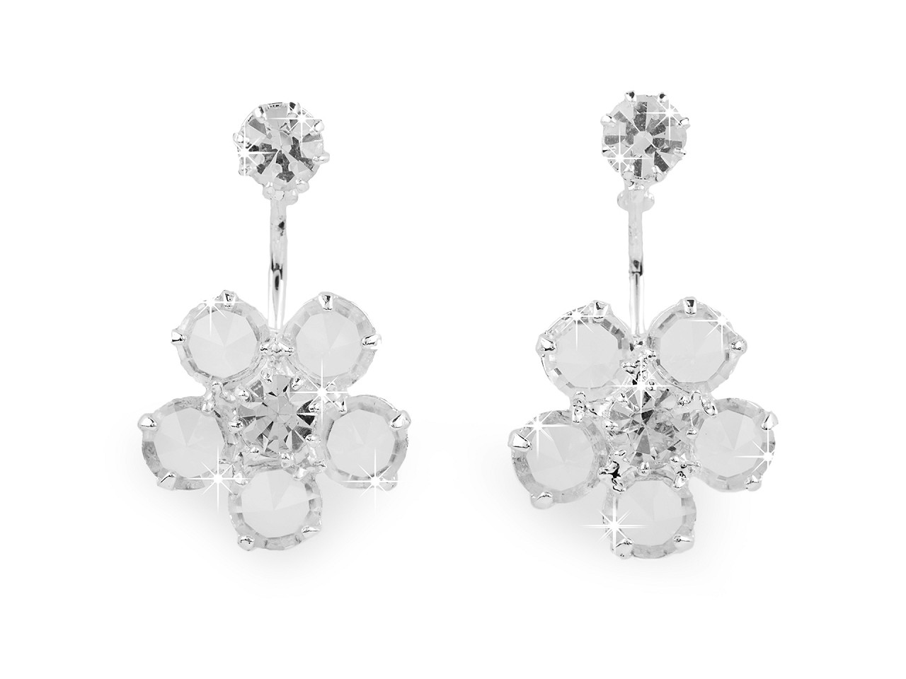 Cercei floare jablonec - Cristal (1 Pereche)