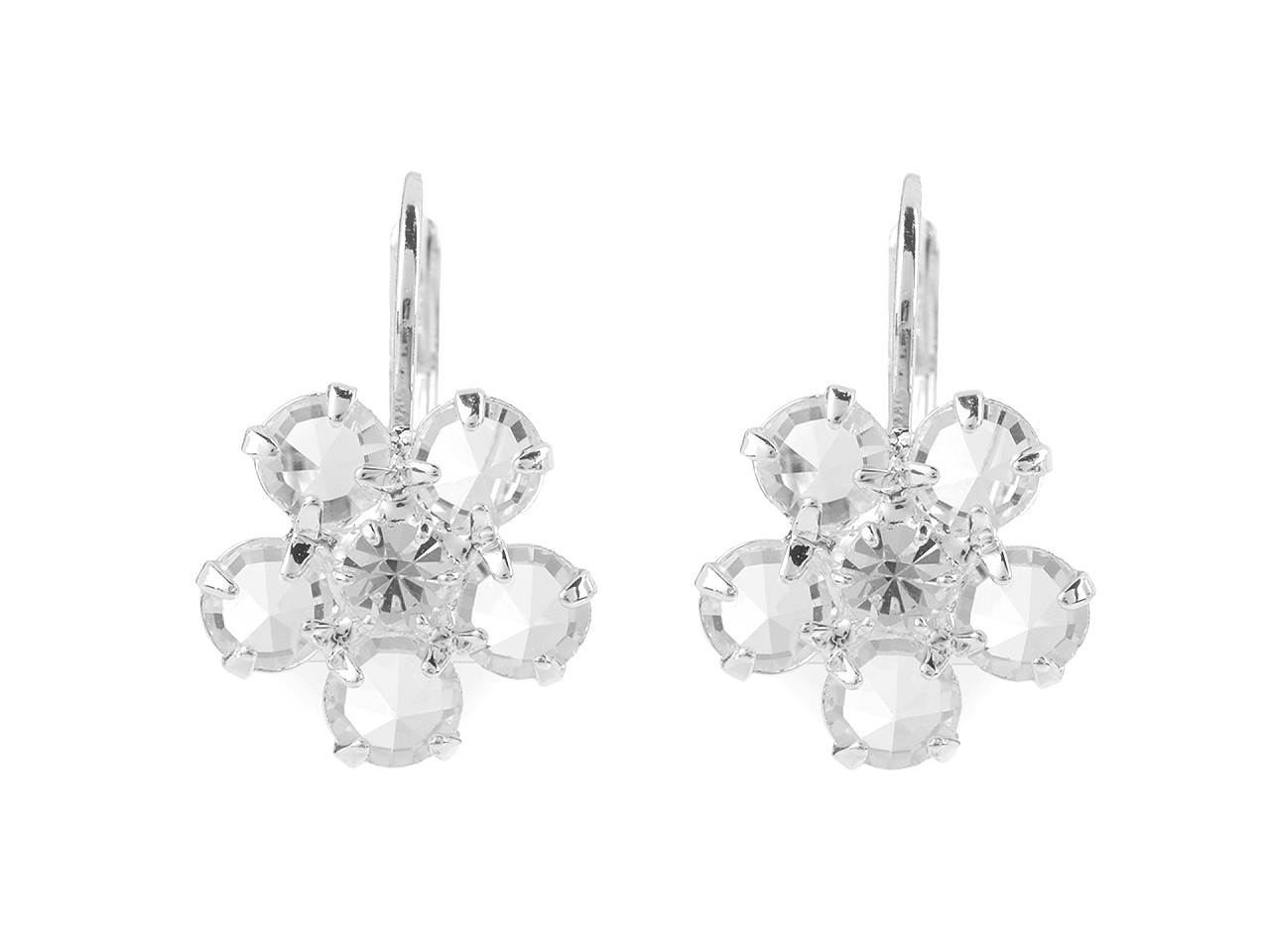 Cercei floare jablonec - Cristal (1 Pereche)