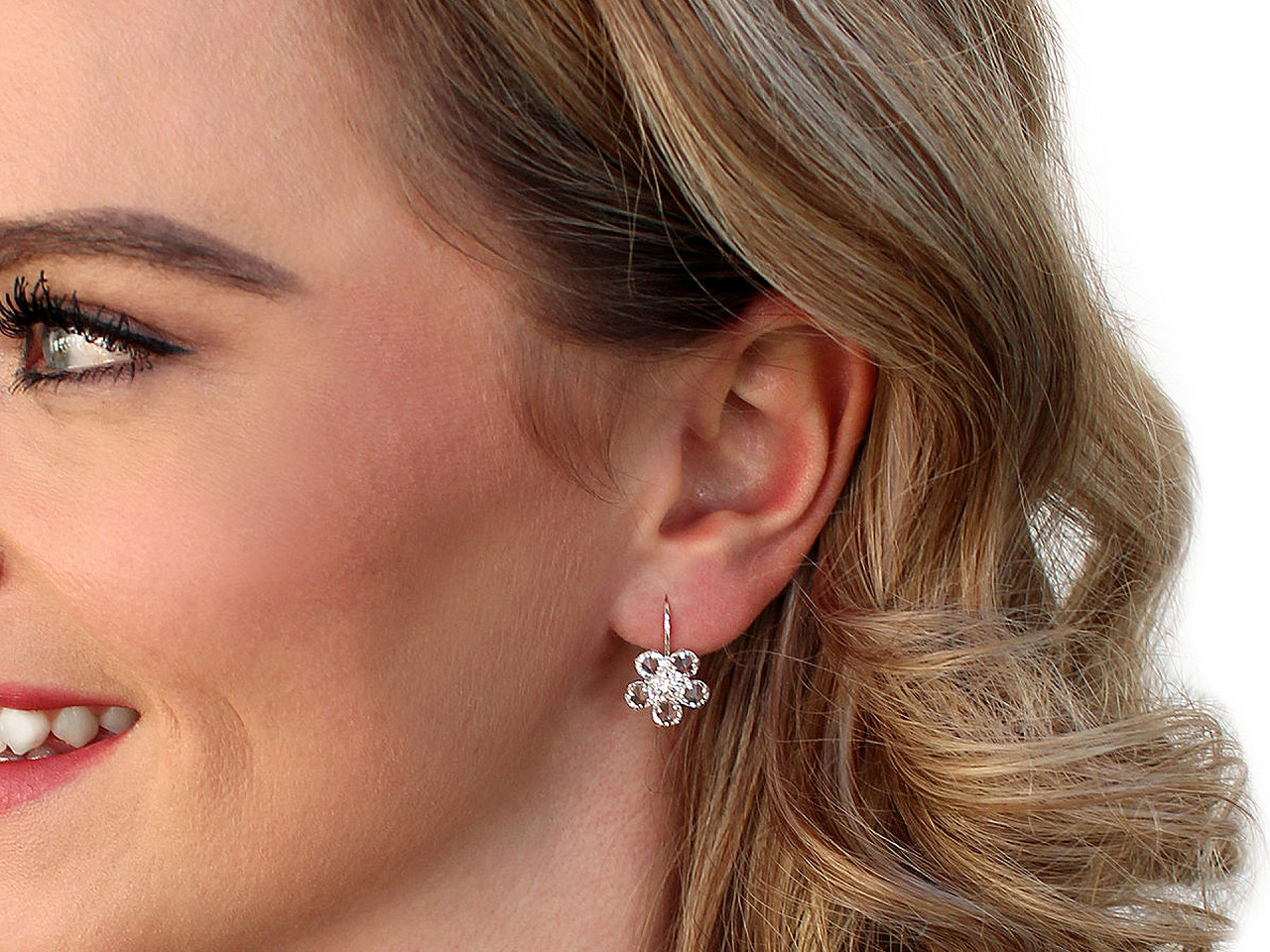 Cercei floare jablonec - Cristal (1 Pereche)