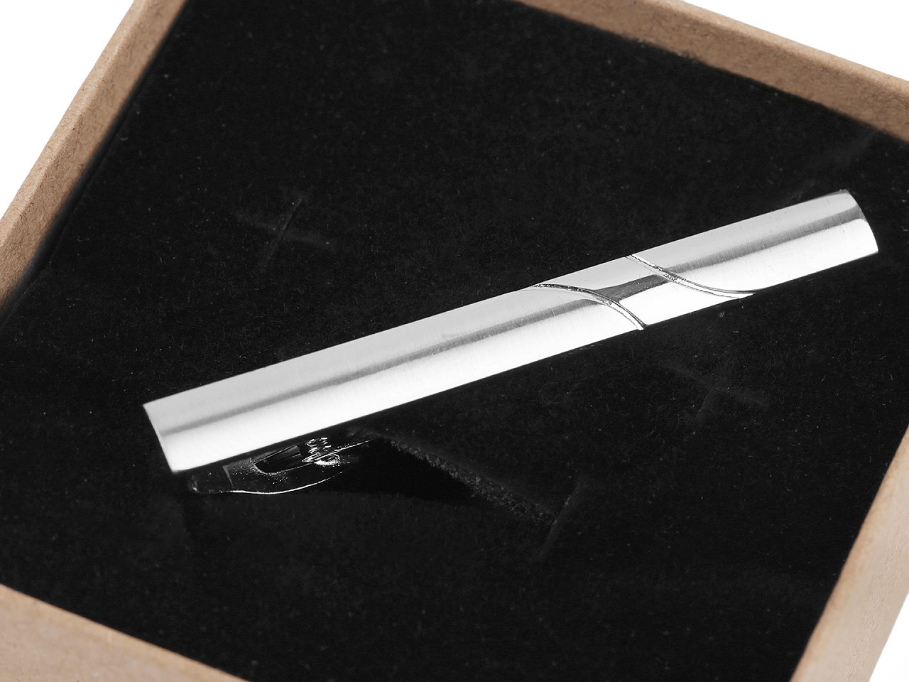 Ac de cravata in cutie cadou - Platinum (1 Bucată)