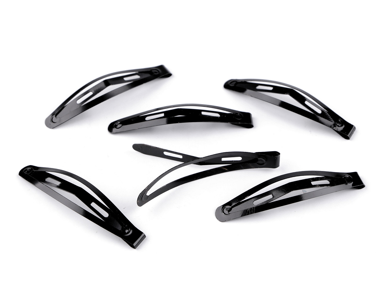 Agrafe de păr clic clac - Negru (10 Bucăți)