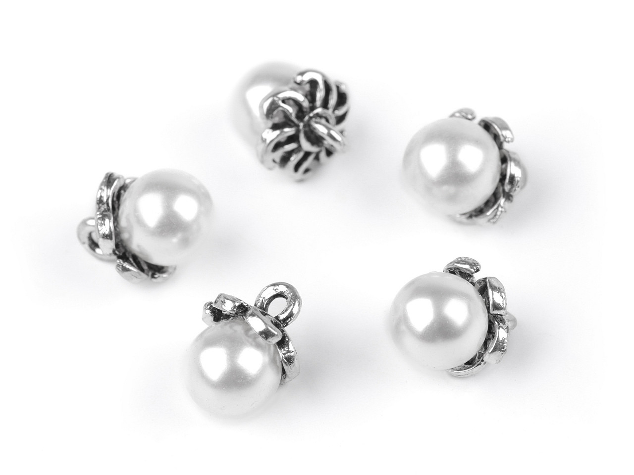 Nasture  / pandantiv perla ø9 mm - Roz deschis (5 Bucăți)