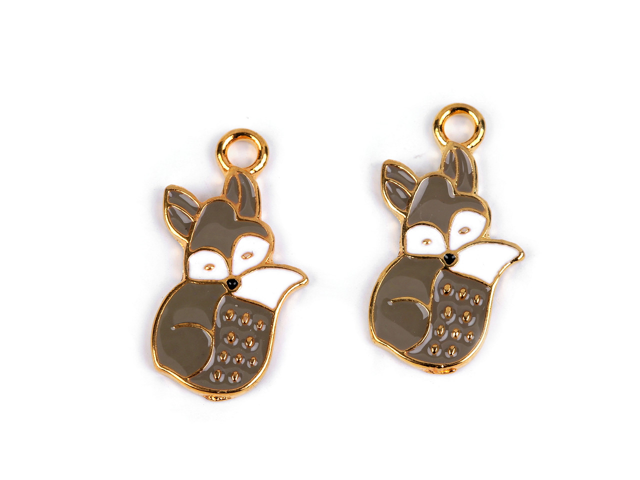 Pandantiv vulpe - Portocaliu (2 Bucăți)