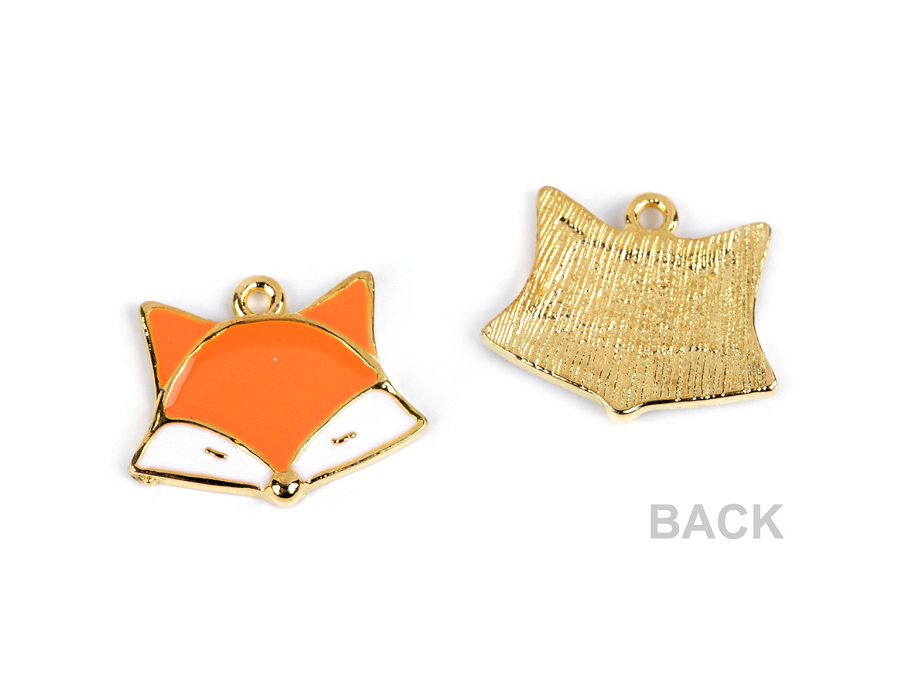 Pandantiv vulpe - Portocaliu (2 Bucăți)