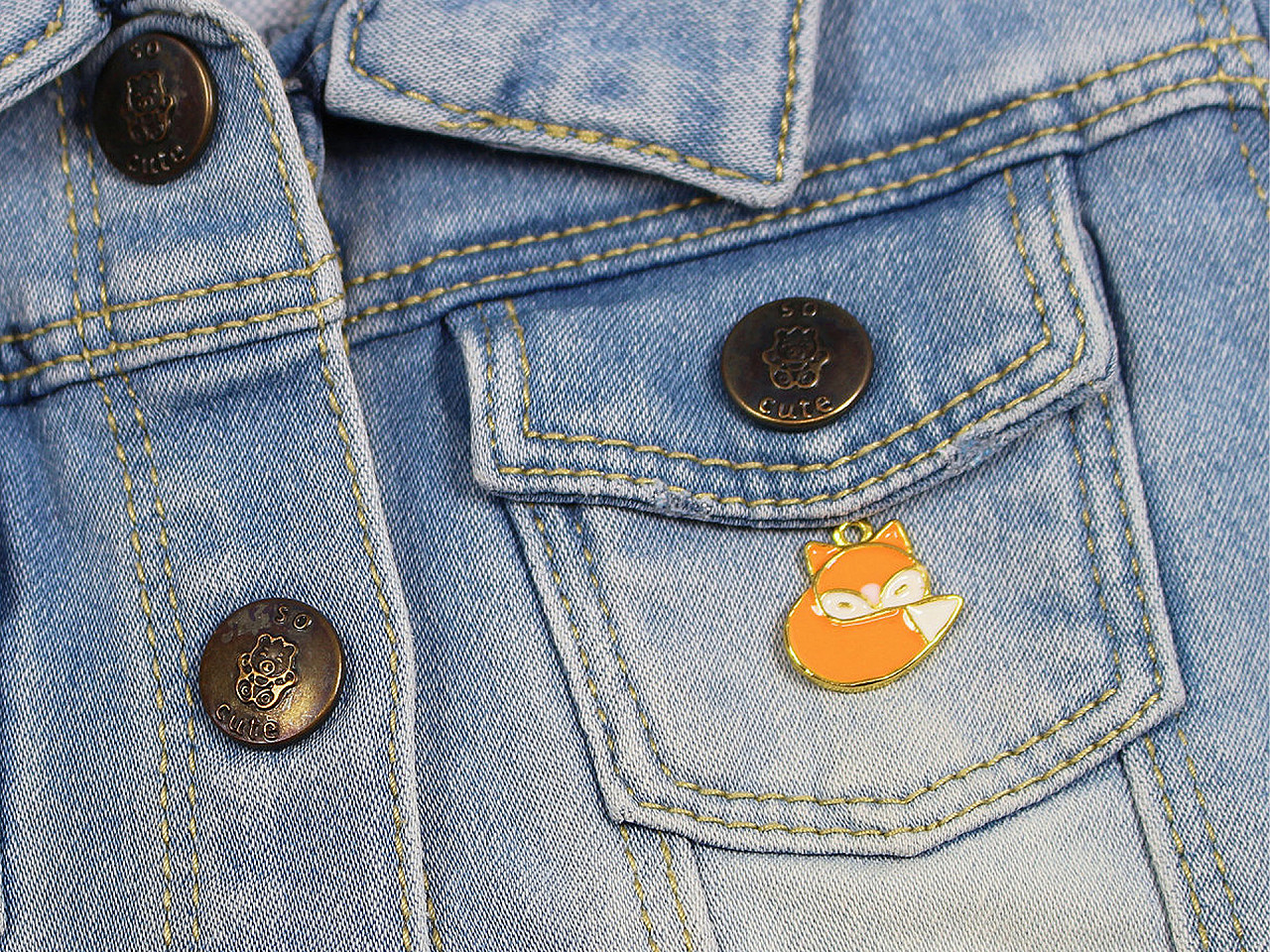 Pandantiv vulpe - Portocaliu (2 Bucăți)