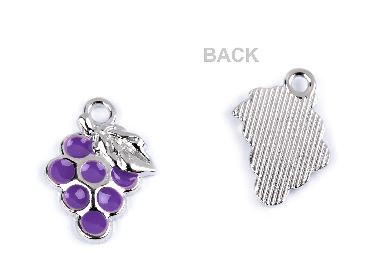 Pandantiv banane, struguri, căpșuni - Violet (2 Bucăți)