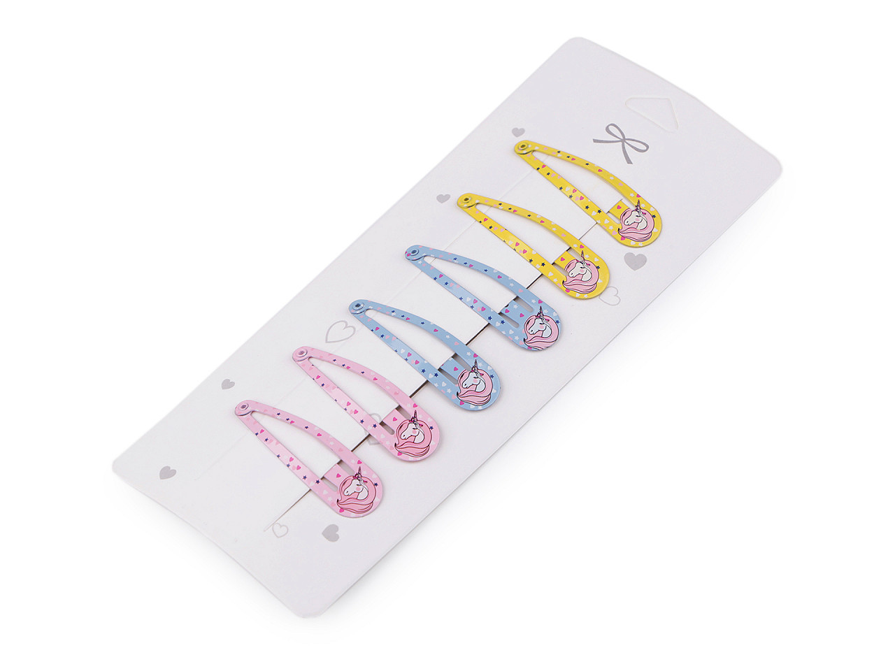Agrafă de păr unicorn, stea - Mix (1 Card)