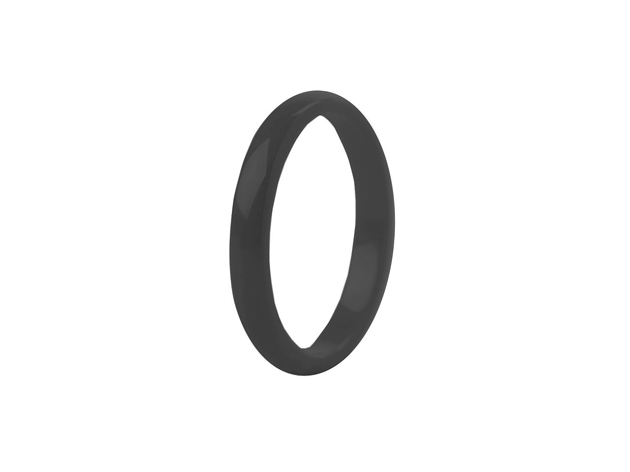 Inel din ceramica pentru femei si fete - Alb (1 Bucată)