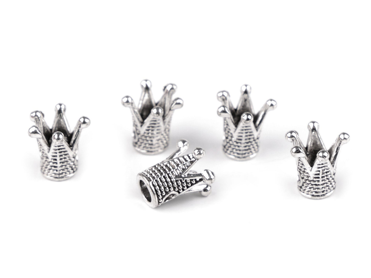 Coronita metalica decorativa pentru cusut 10x10 mm - Platinum (5 Bucăți)