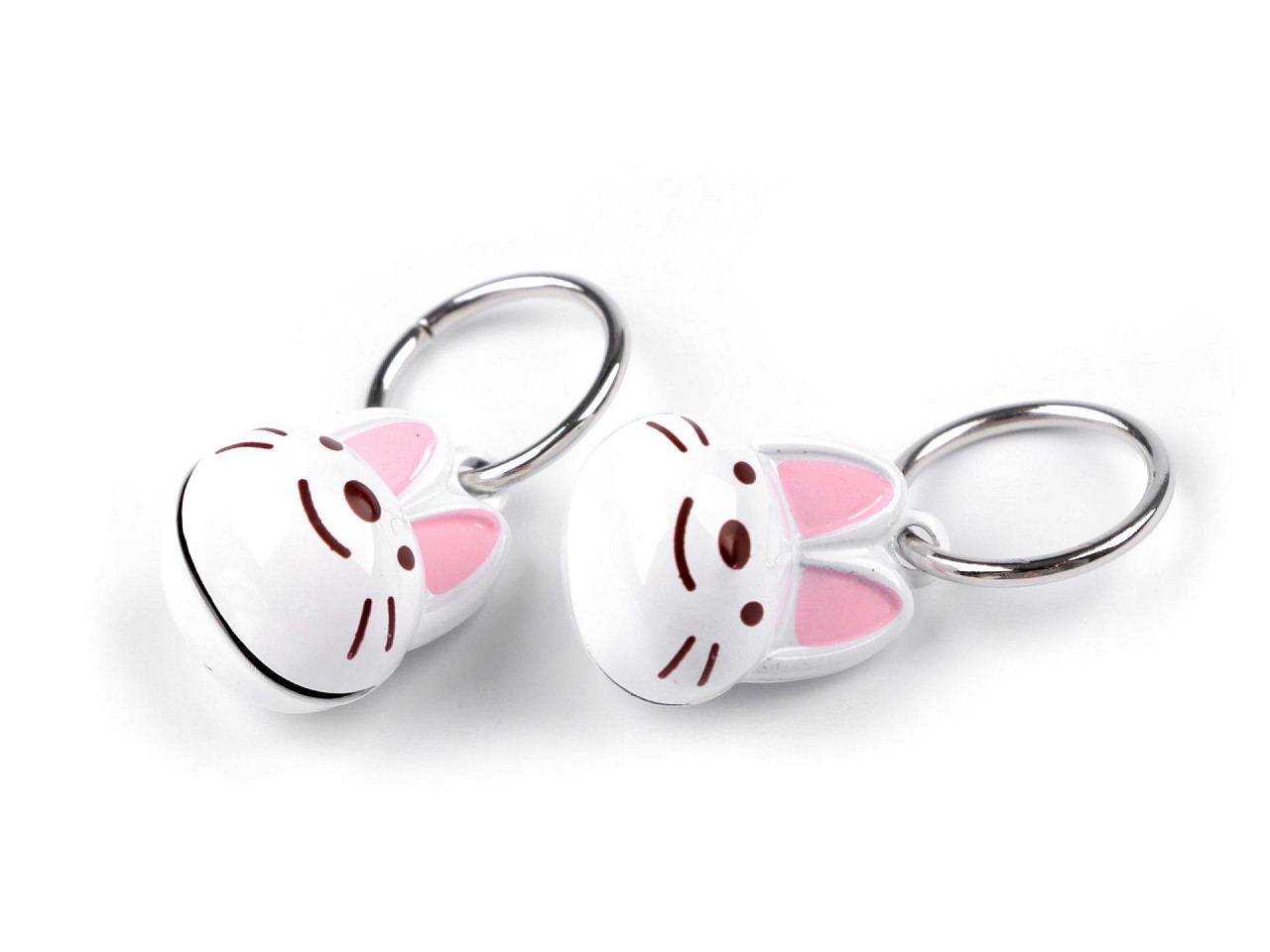 Pandantiv cu clopotel animale, dovleac - Bej (2 Bucăți)