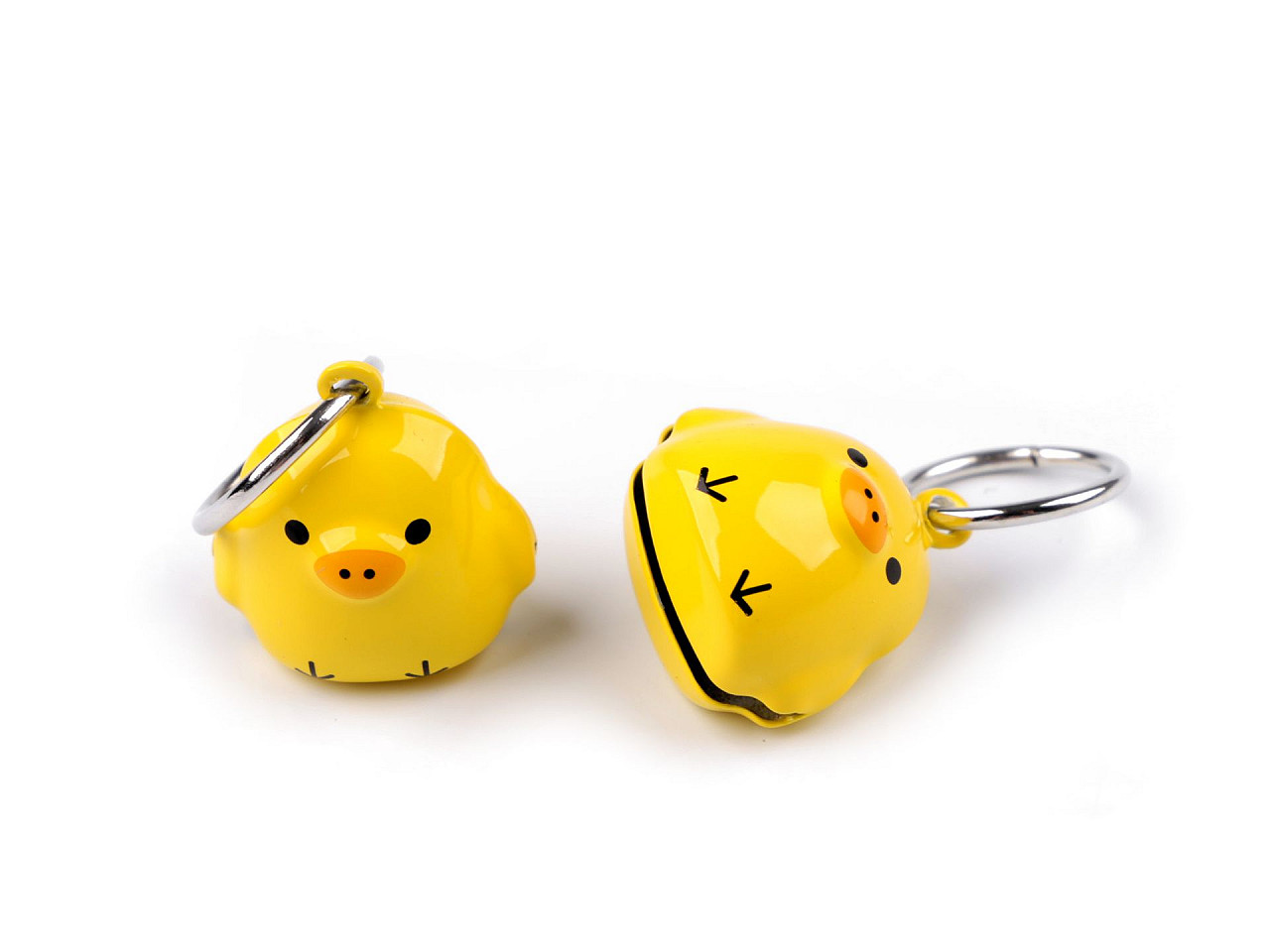 Pandantiv cu clopotel animale, dovleac - Bej (2 Bucăți)