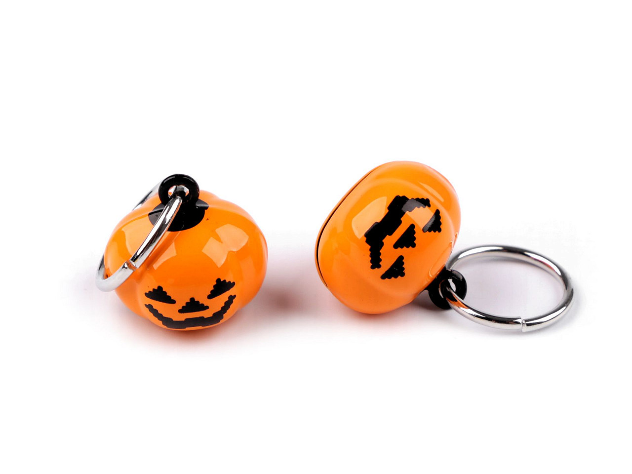 Pandantiv cu clopotel animale, dovleac - Bej (2 Bucăți)