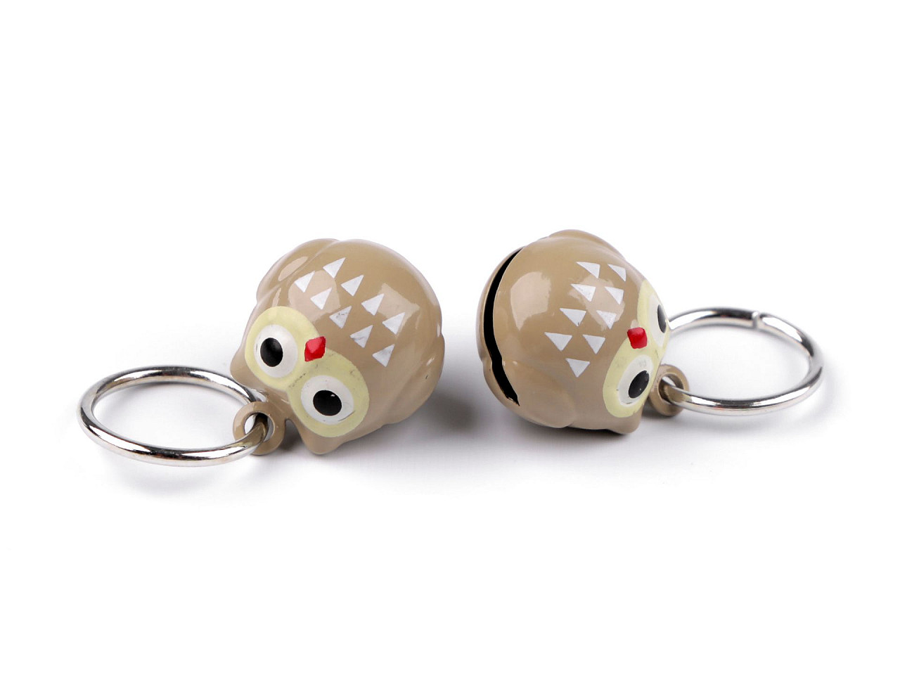 Pandantiv cu clopotel animale, dovleac - Bej (2 Bucăți)