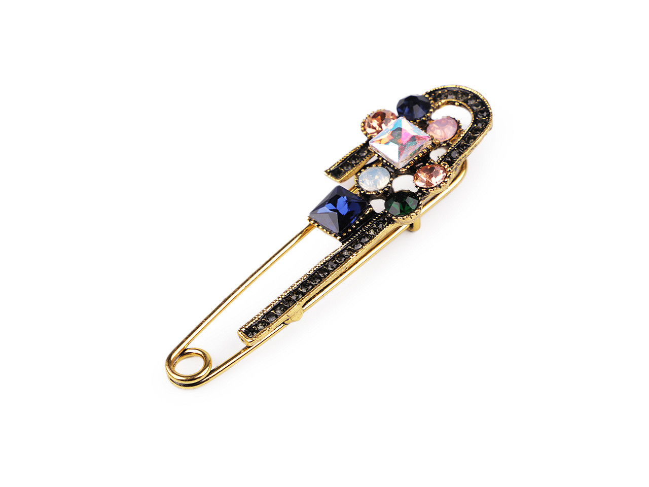 Broșă cu strasuri - Auriu (1 Bucată)