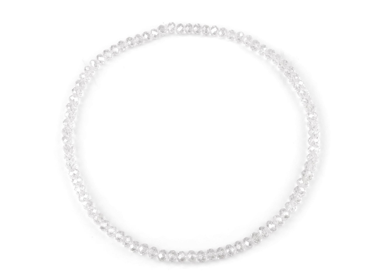 Colier flexibil din margele de sticla fatetate - Albastru azur (1 Bucată)