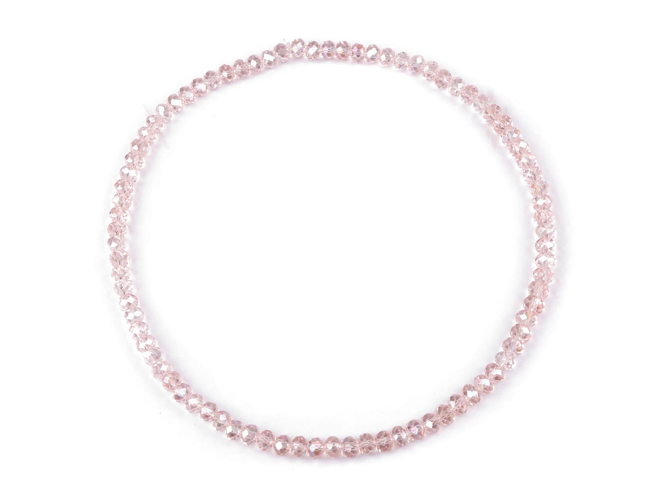 Colier flexibil din margele de sticla fatetate - Albastru azur (1 Bucată)