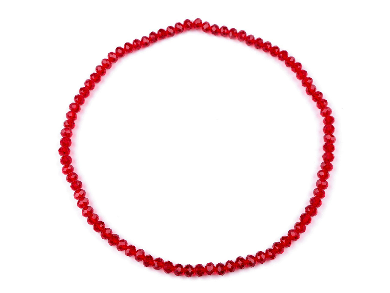 Colier flexibil din margele de sticla fatetate - Albastru azur (1 Bucată)