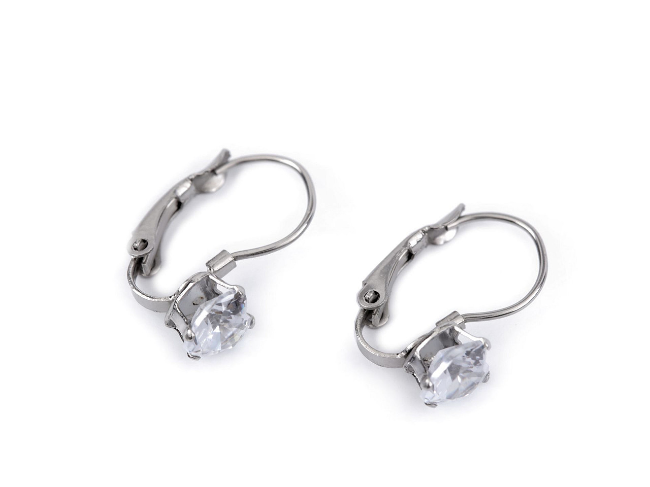 Cercei din oțel inoxidabil cu strasuri - Cristal (1 Pereche)