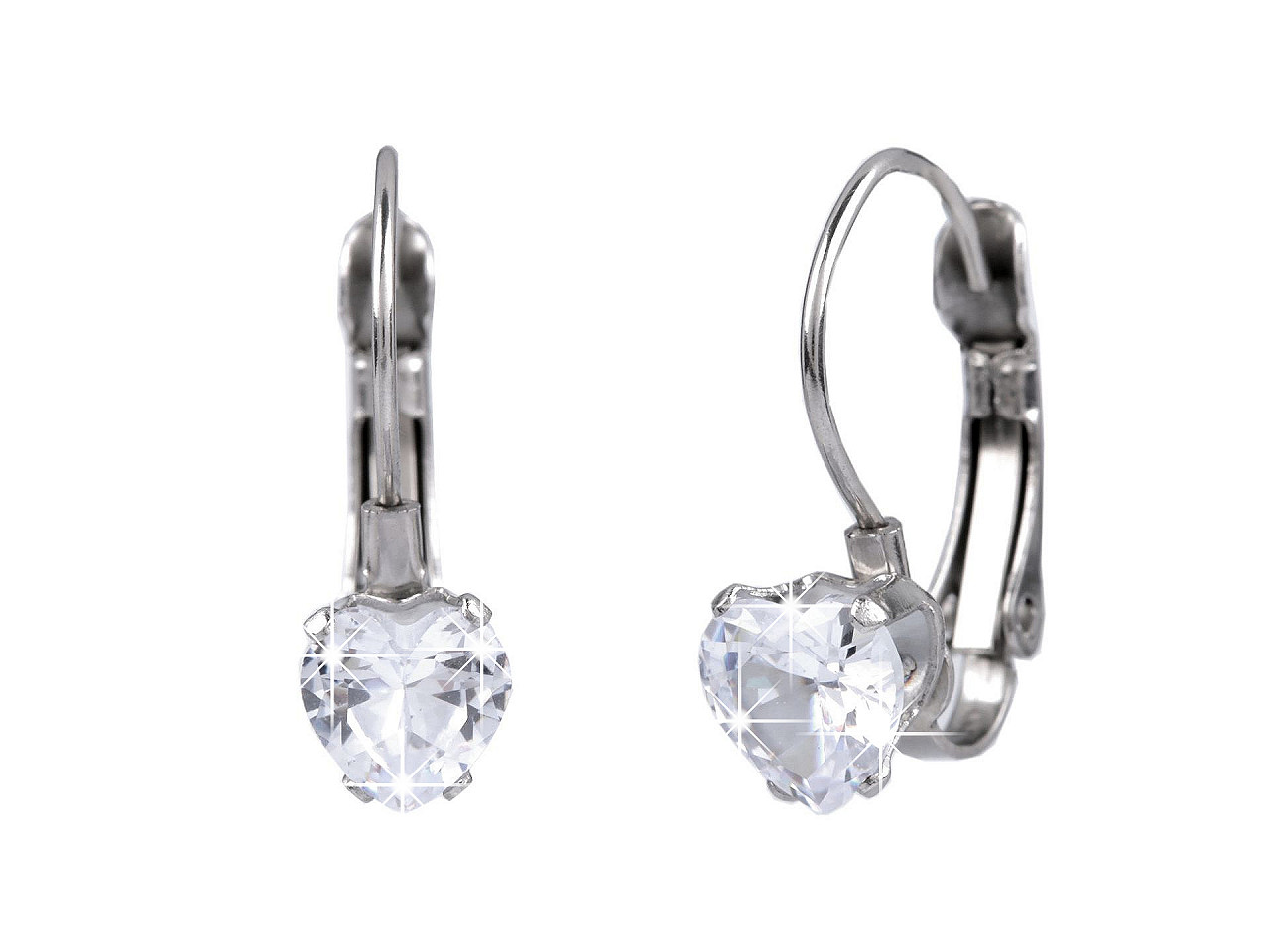 Cercei din oțel inoxidabil cu strasuri - Cristal (1 Pereche)