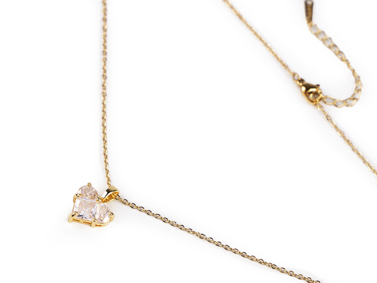 Colier din oțel inoxidabil cu strasuri - Rose (1 Bucată)