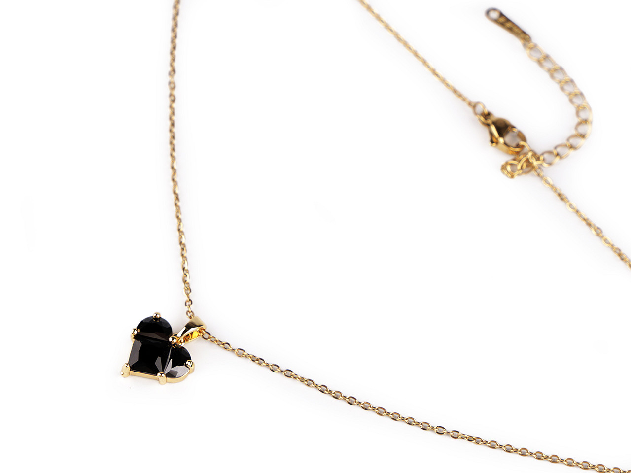 Colier din oțel inoxidabil cu strasuri - Rose (1 Bucată)