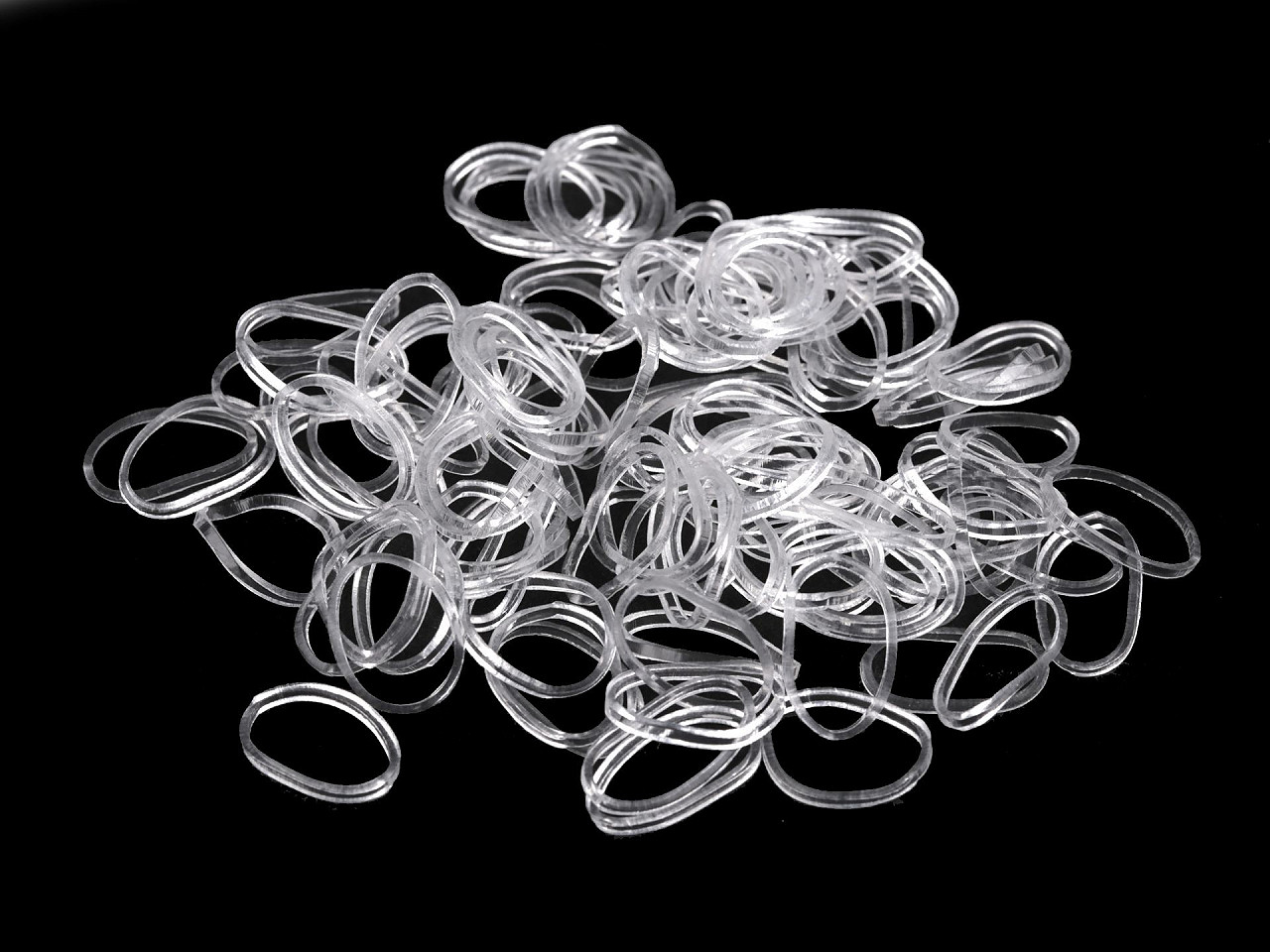 Elastice de păr mici transparente - Transparent (12 Saci)