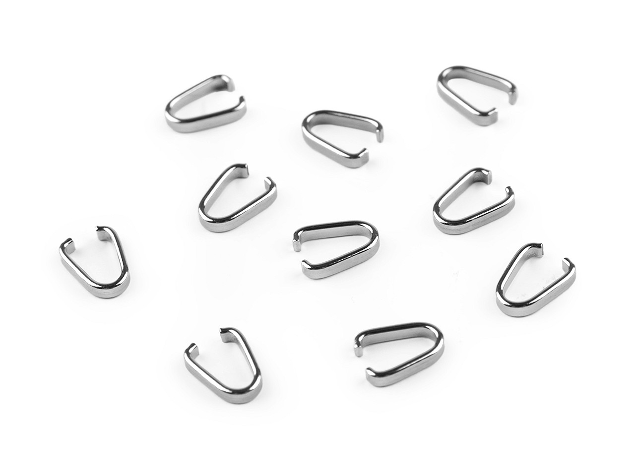 Inel de legătură din oțel inoxidabil 2x10 mm - Platinum (10 Bucăți)