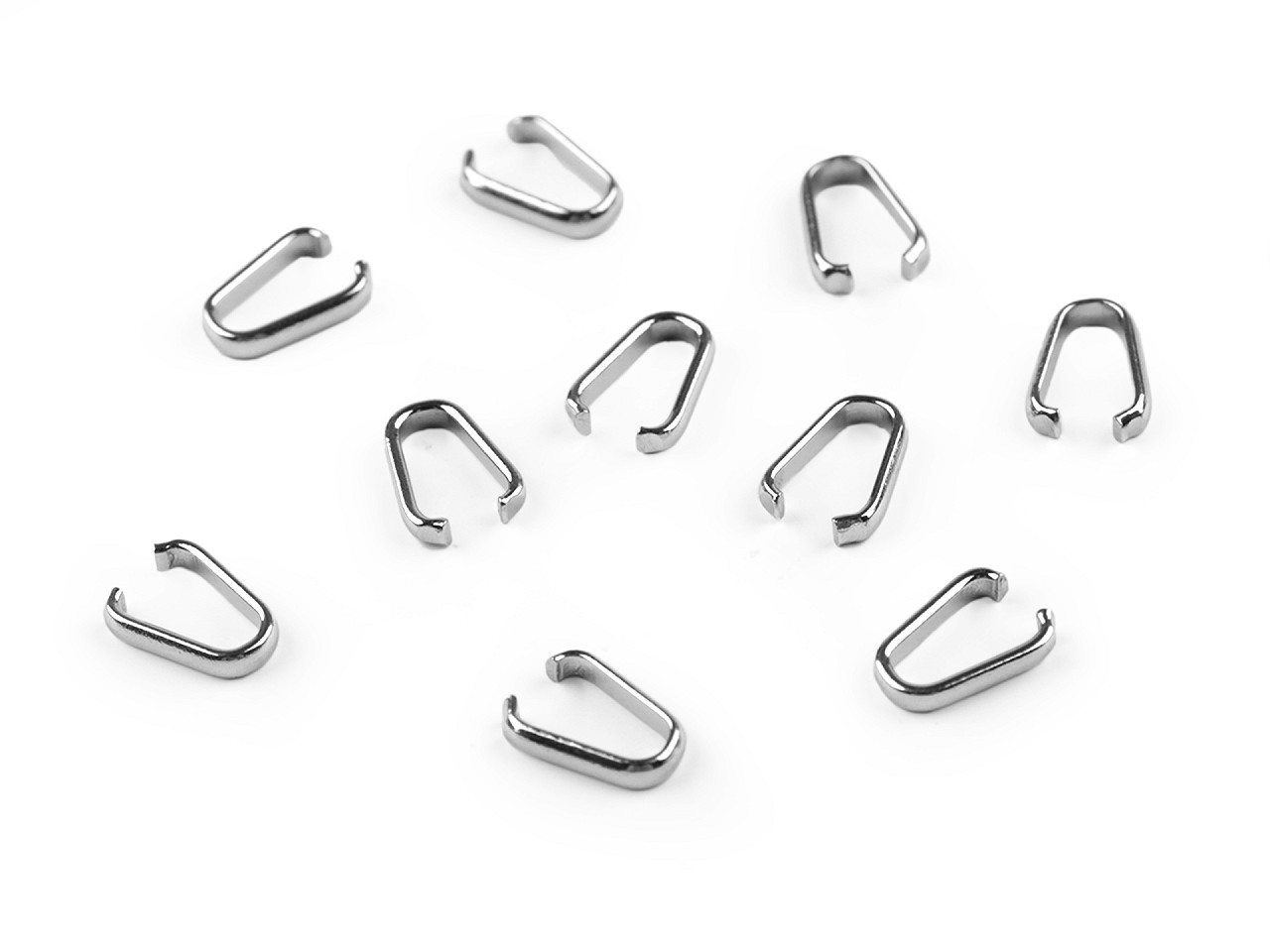 Inel de legătură din oțel inoxidabil 2x10 mm - Platinum (10 Bucăți)