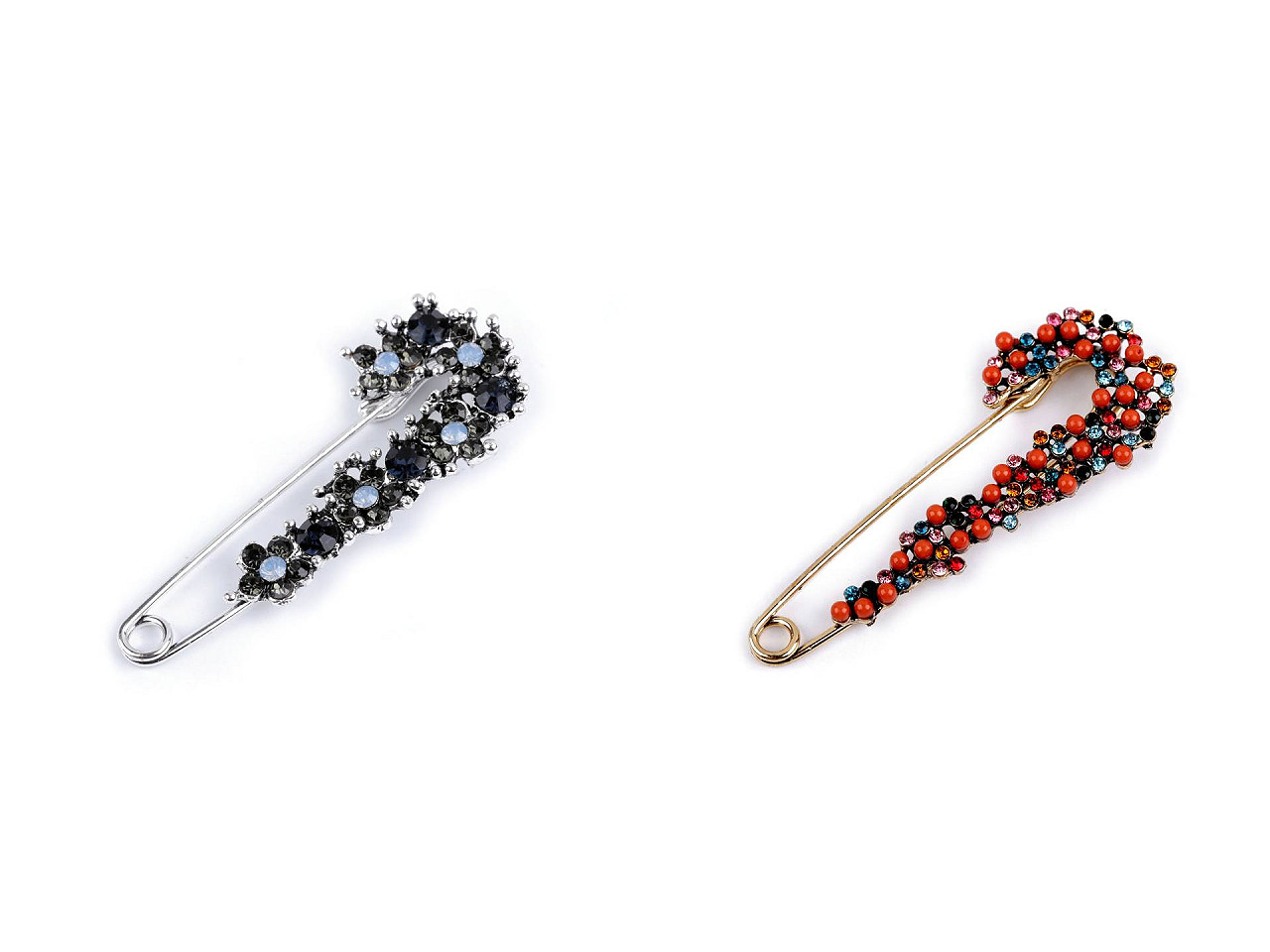 Broșă ac de siguranță cu strasuri - Roșu coral (3 Bucăți) Broșă ac de siguranță cu strasuri - Roșu coral (3 Bucăți)