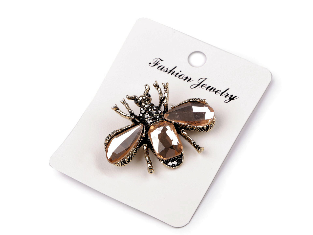 Brosa albina cu pietre - Antracit (1 Bucată)