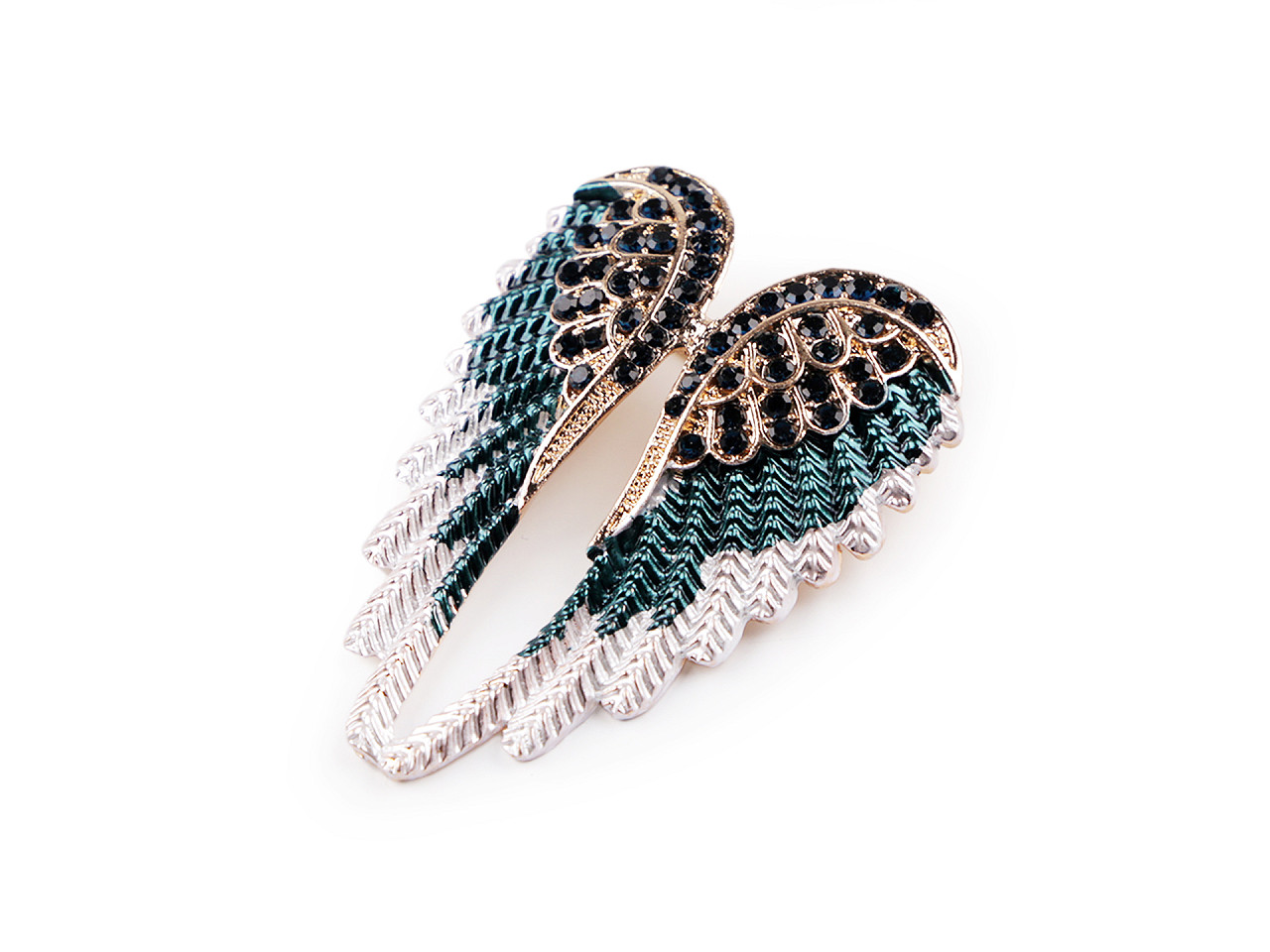 Brosa aripi cu pietre - Gri petrol (1 Bucată)