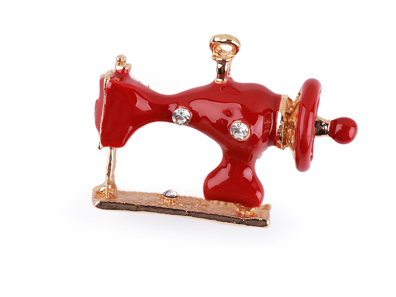 Broșă mașină de cusut - Roșu (1 Bucată)