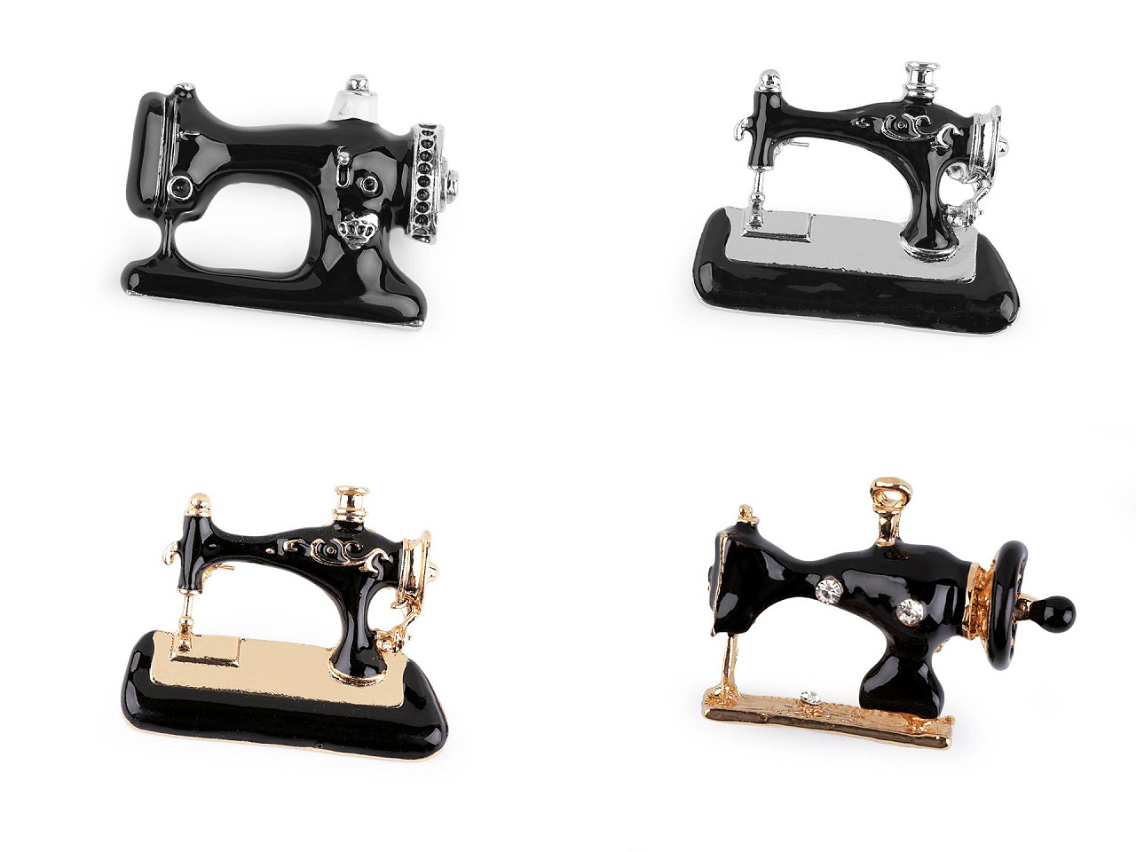 Broșă mașină de cusut - Roșu (1 Bucată)