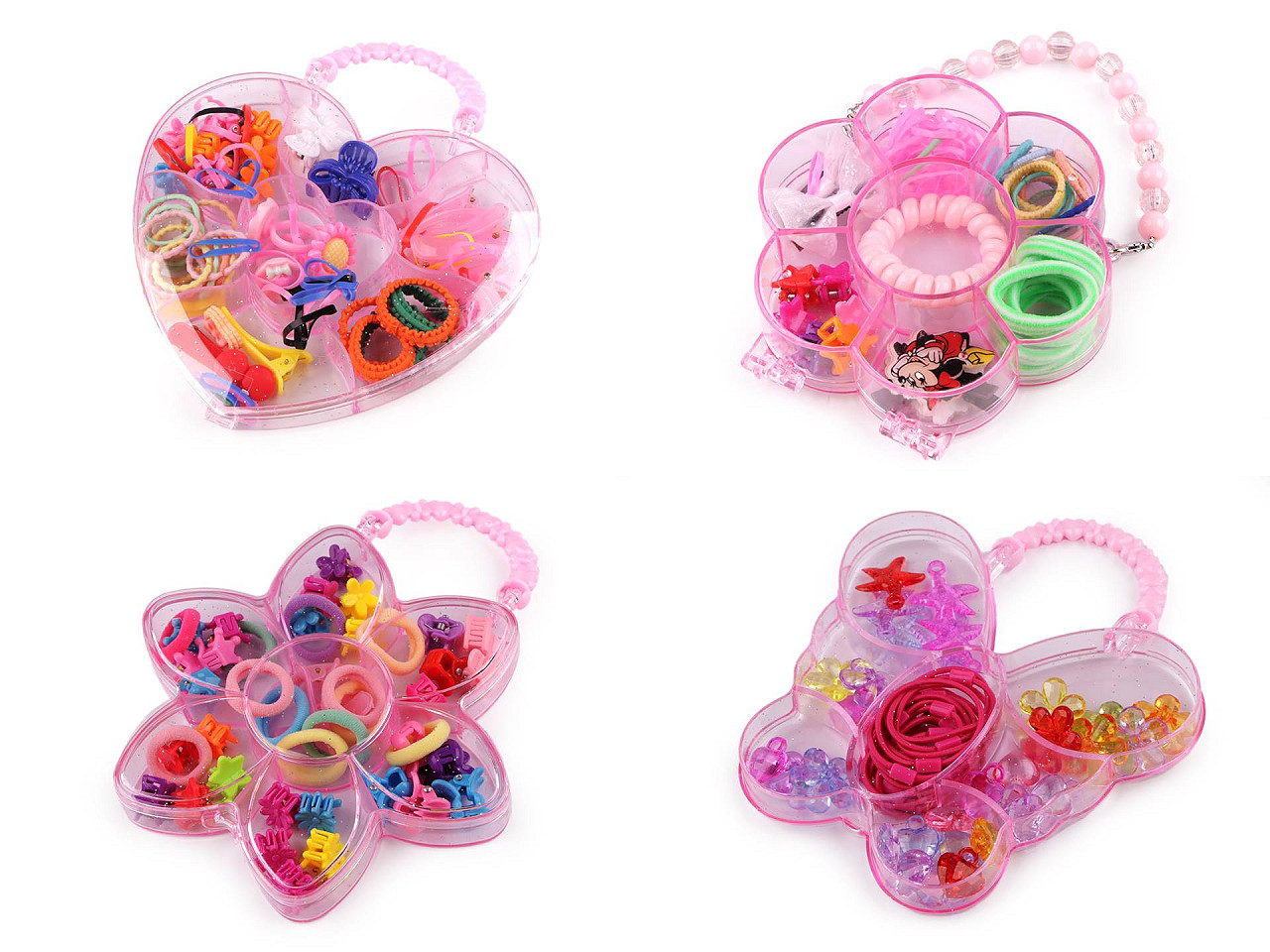 Set de ornamente de păr și eslastice - Mix (1 Cutie)