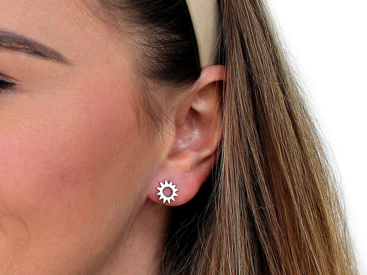 Cercei din oțel inoxidabil - Argintiu (1 Pereche)