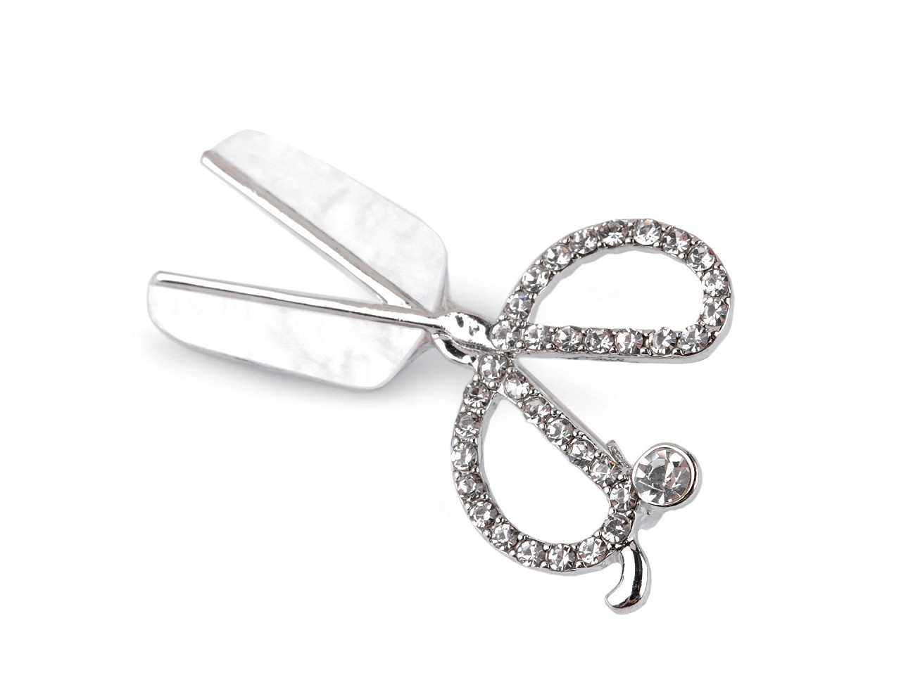 Brosa foarfeca strasuri - Cristal (1 Bucată)