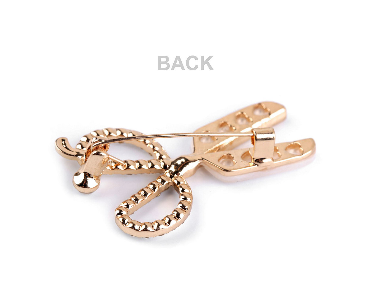 Brosa foarfeca strasuri - Cristal (1 Bucată)