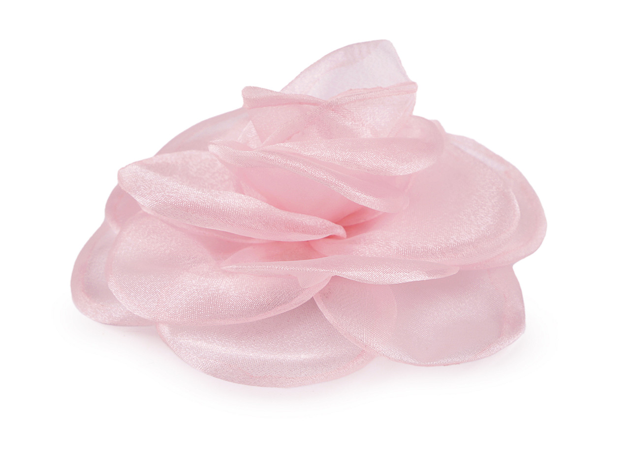 Brosa / podoaba capilara floare din organza ø10,5 cm - Verde albăstrui închis (1 Bucată)