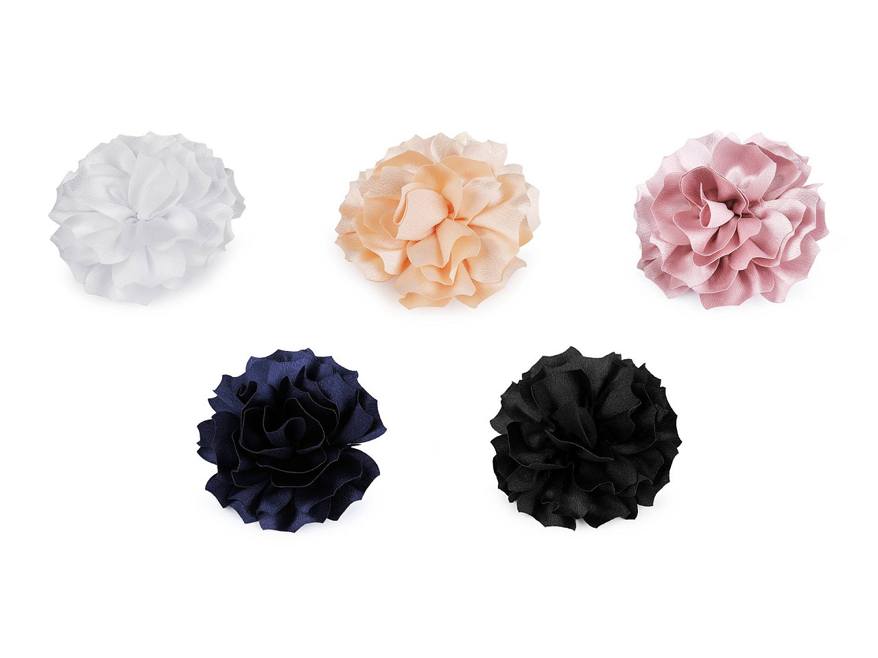 Brosa / podoaba capilara floare din satin ø11 cm - Roz antic deschis (1 Bucată)