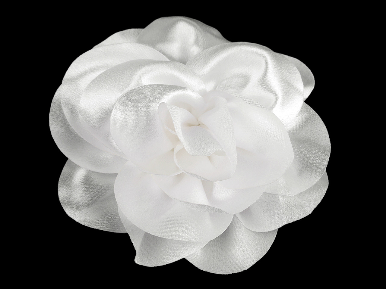 Brosa / podoaba capilara floare din satin ø14,5 cm - Galben muștar (1 Bucată)