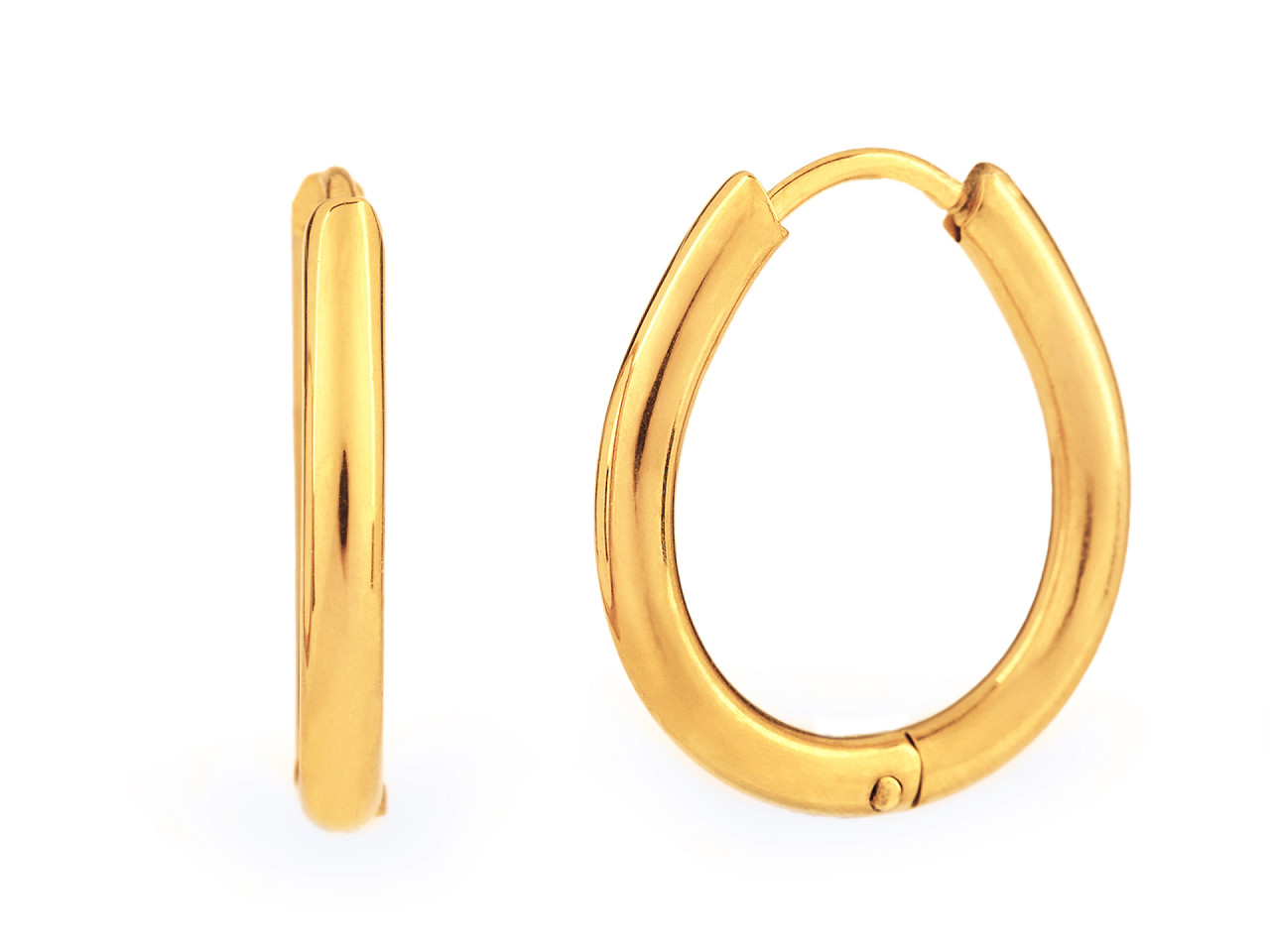 Cercei cercuri din oțel inoxidabil - Auriu (1 Pereche)