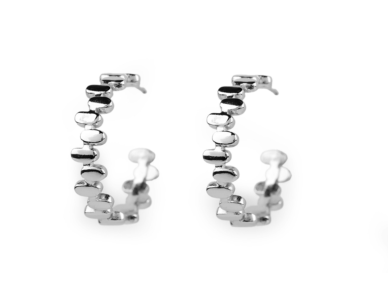 Cercei cercuri din oțel inoxidabil - Argintiu (1 Pereche)