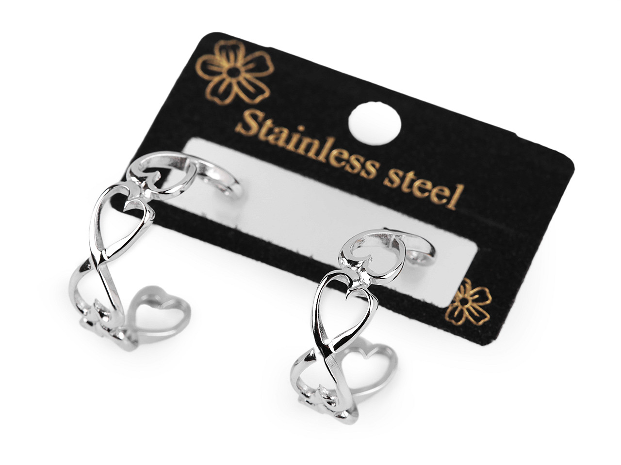 Cercei cercuri din oțel inoxidabil - Argintiu (1 Pereche)