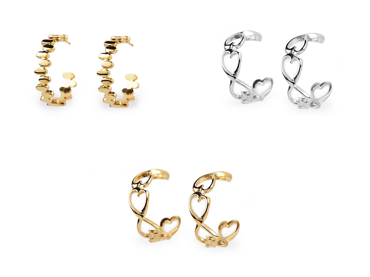 Cercei cercuri din oțel inoxidabil - Argintiu (1 Pereche)